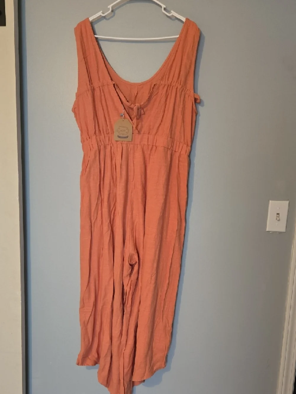 Kori Peach Sleeveless Jumpsuit - Picture 5 of 7